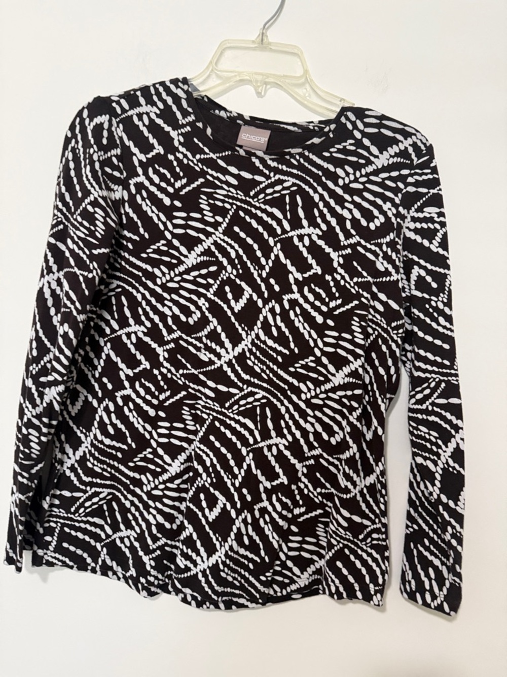 Chicos Brown and White Top, size 1 (8)